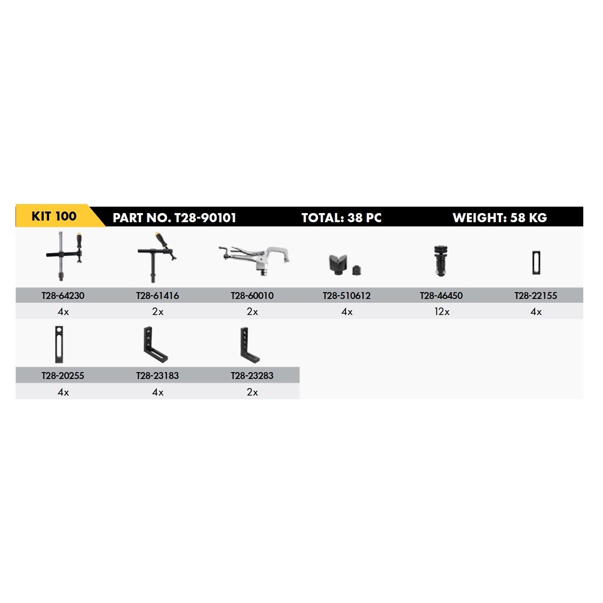 Strong Hand Tools Welding Table Fixture Kit; 38-Pc., Model# T28-90101